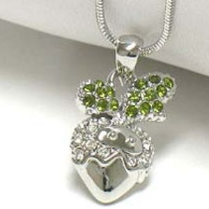 Strawberry sliver necklace